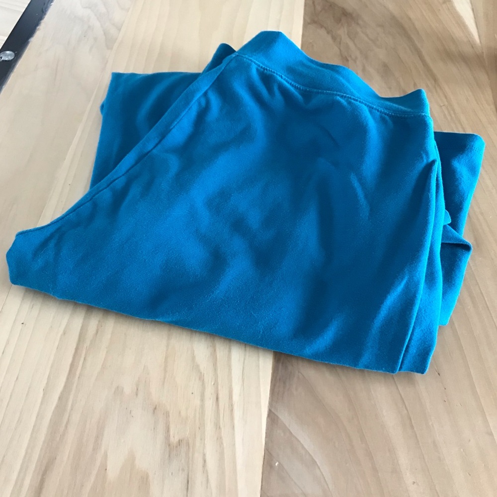 Aqua blue/green Yoga pants. Large.